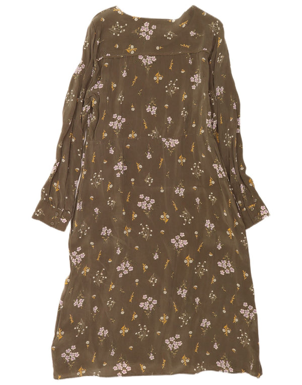 Marks & Spencer Robe droite à manches longues Per Una pour femme UK 14 Large Vert
