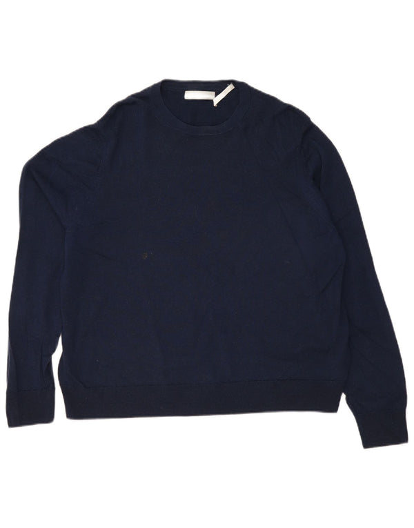 Marks & Spencer Pull col rond pour femme UK 20 2XL Bleu marine