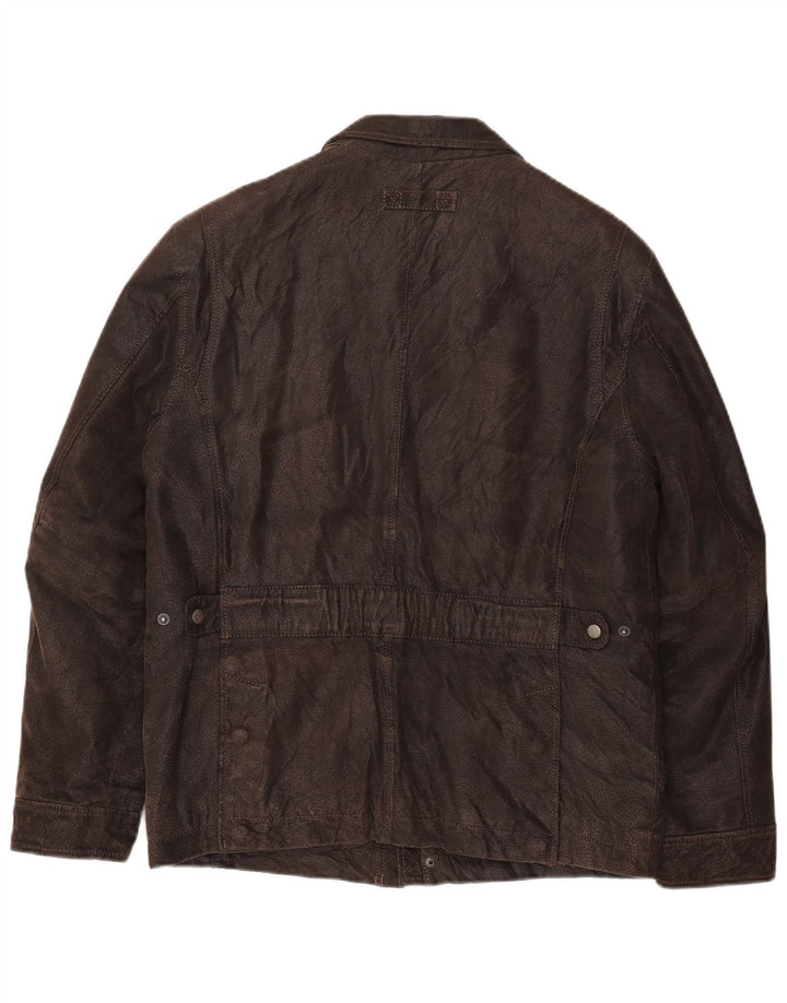 Veste en cuir homme Blackthorn IT 48 cuir marron moyen