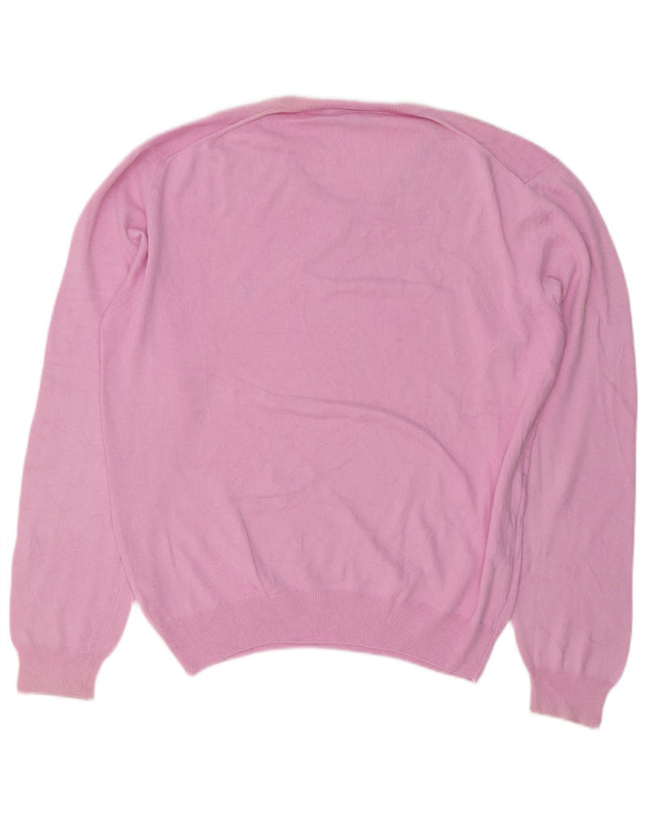 Brooksfield Pull Col V Homme IT 48 Coton Rose Moyen