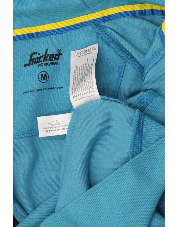 Snickers Pull à Capuche Graphique Zippé Homme Bleu Moyen Coton