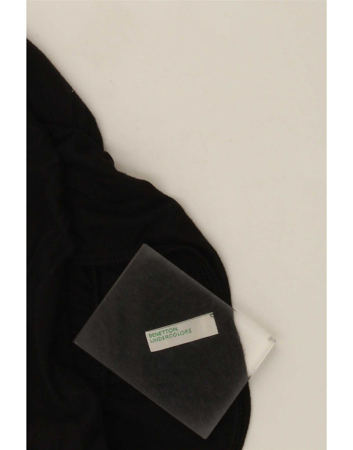 Benetton Haut court sans bretelles pour femme UK 8 Small Noir