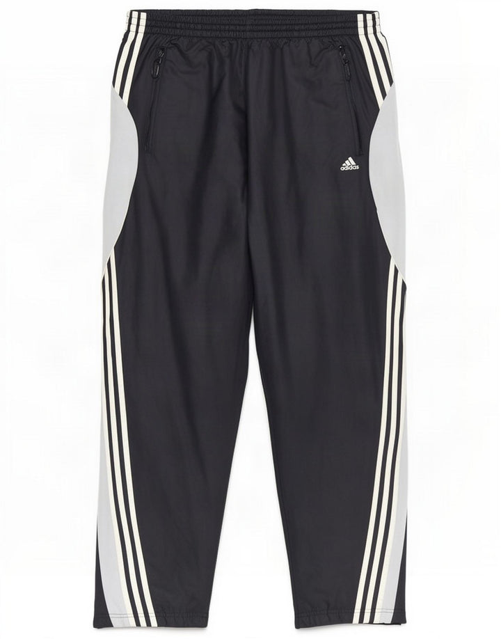 Pantalon imperméable Adidas pour homme en polyester color block bleu marine moyen
