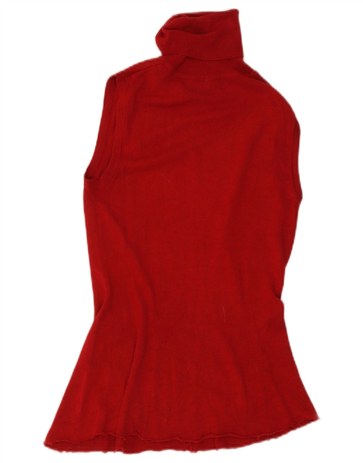 Zara Débardeur pour femme UK 12 Rayonne rouge moyen