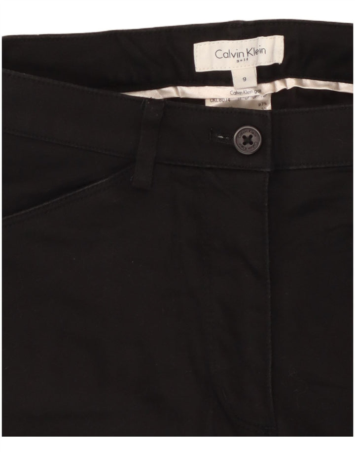 CALVIN KLEIN Pantalon cargo slim pour femme US 9 Medium W28 L26 Coton noir