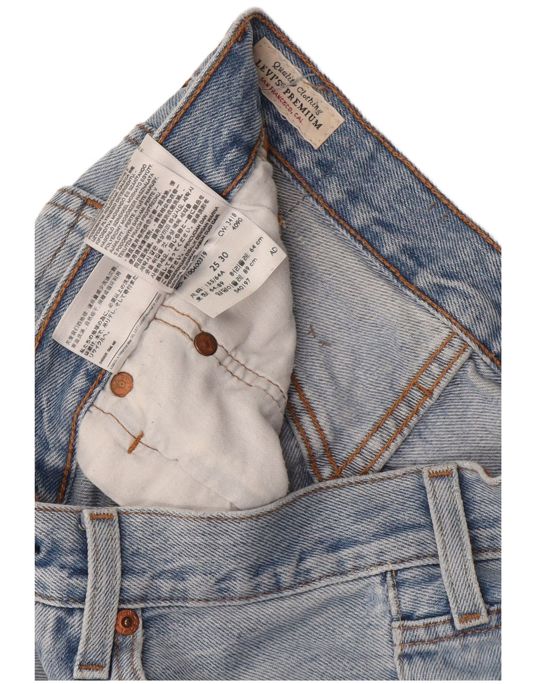 Levi's Jean Droit 501 Femme Bleu W25 L30 Coton