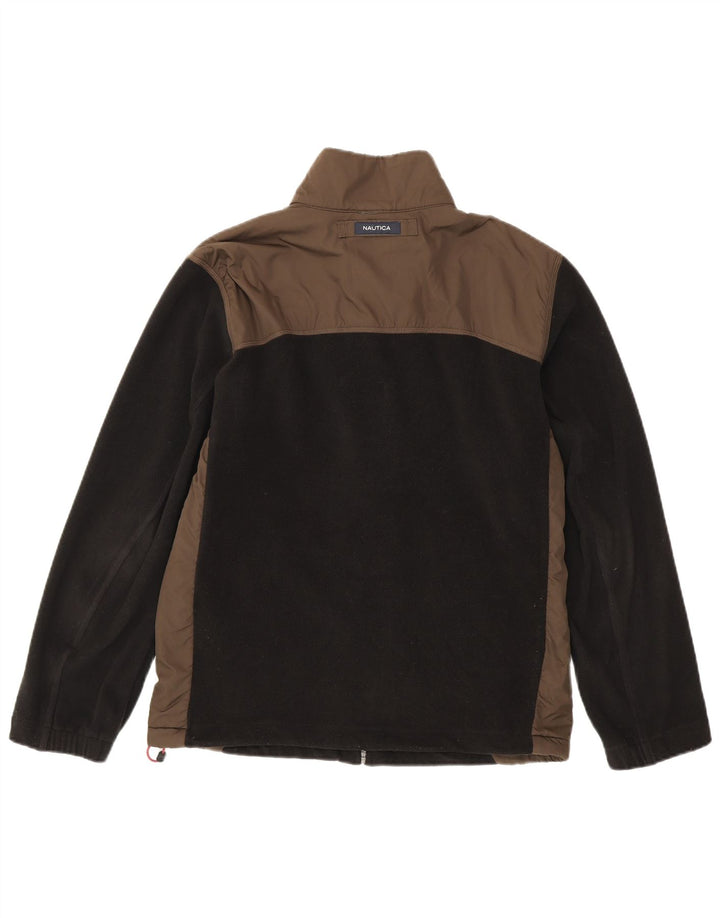 Nautica Veste polaire pour homme UK 38 Medium Noir Colourblock Polyester