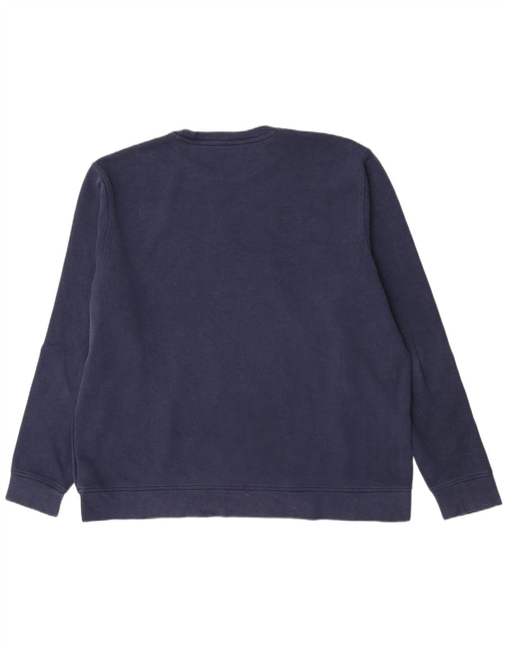 Adidas Mens Regular Fit Sweatshirt Jumper XL Bleu Marine Coton
