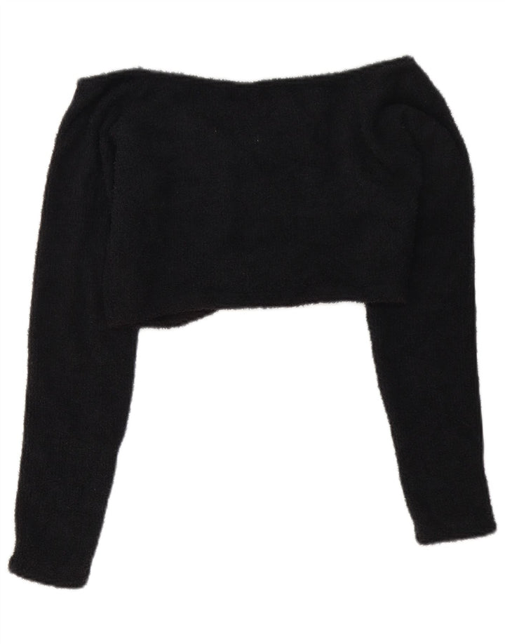 Adidas Haut court en polaire à épaules dénudées pour femme UK 12 Noir moyen Polyester