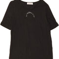 ROCCOBAROCCO Womens Graphic T-Shirt Top IT 46 Large Black Rayon Vintage Roccobarocco and Second-Hand Roccobarocco from Messina Hembry 