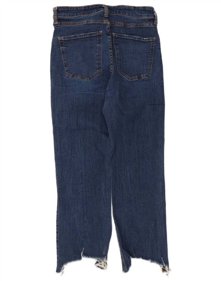 Zara Jean évasé court pour femme EU 40 Medium W30 L24 Bleu marine