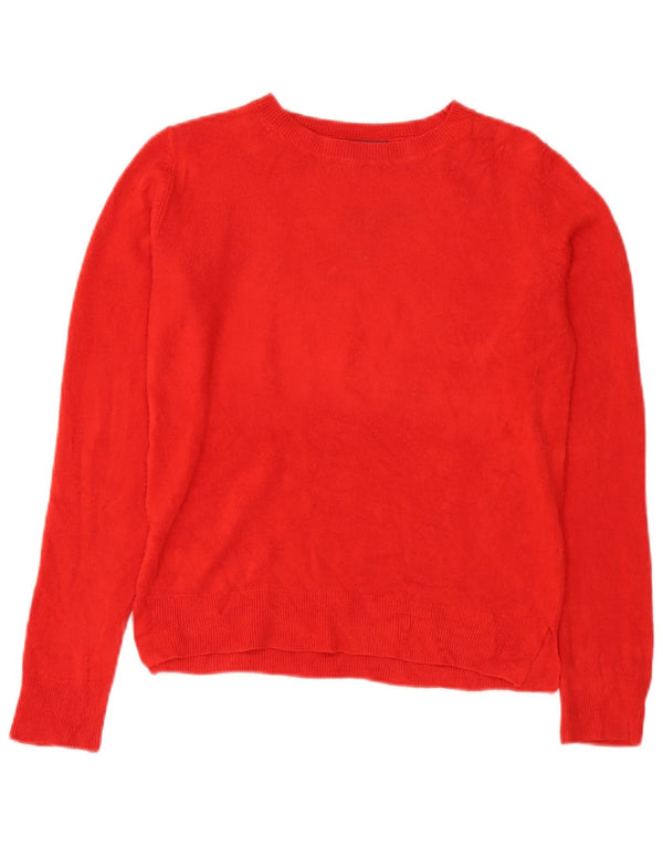 Marks & Spencer Pull col bateau pour femme UK 10 Petit acrylique rouge