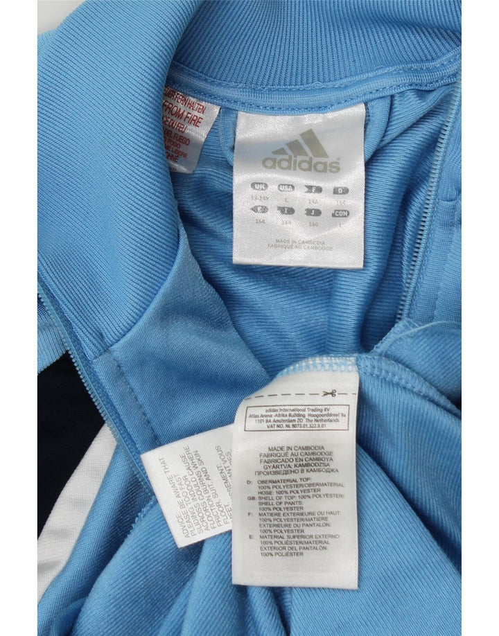 Adidas Veste de Survêtement Garçon 13-14 Ans Bleu Colorblock Polyester