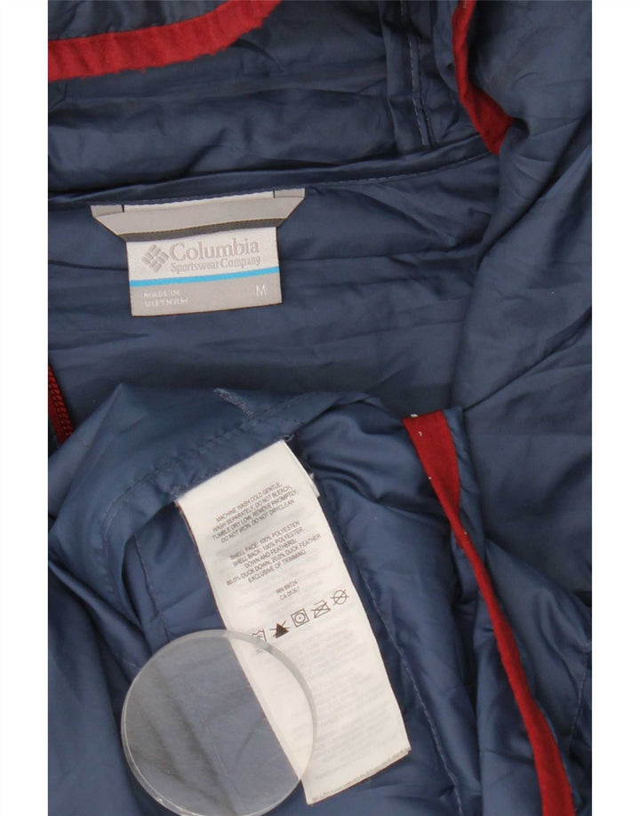 Columbia Veste rembourrée à capuche pour homme UK 38 Bleu marine moyen Polyester