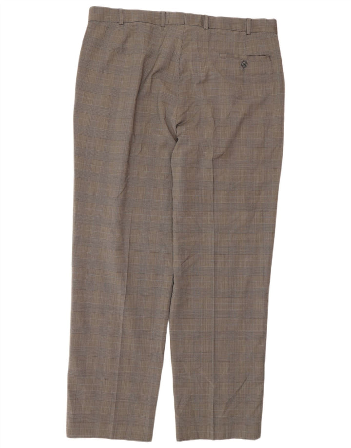 Marks & Spencer Pantalon de costume coupe ajustée pour homme W38 L31 pied-de-poule noir