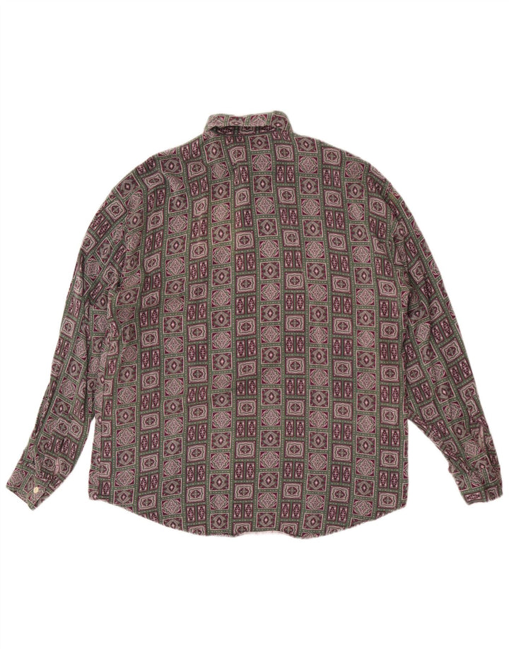 Benetton Chemise Large Multicolore Géométrique Homme