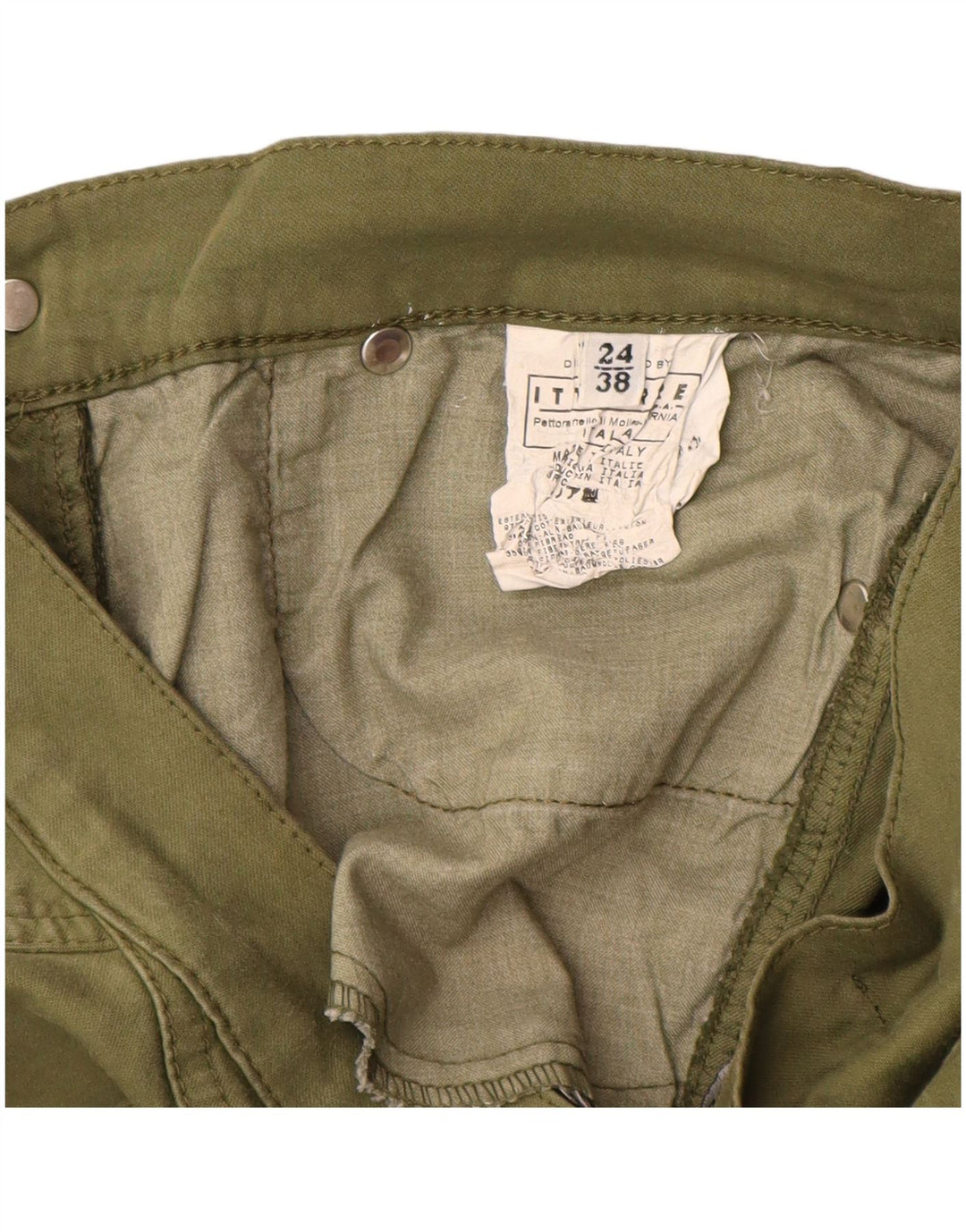 Versace Short Cargo IT 38 XS W24 Kaki Coton |