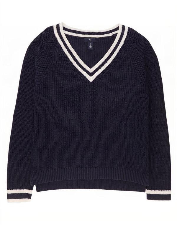 Gap Pull col V pour femme UK 10 Small Bleu marine