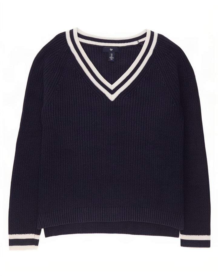 Gap Pull col V pour femme UK 10 Small Bleu marine