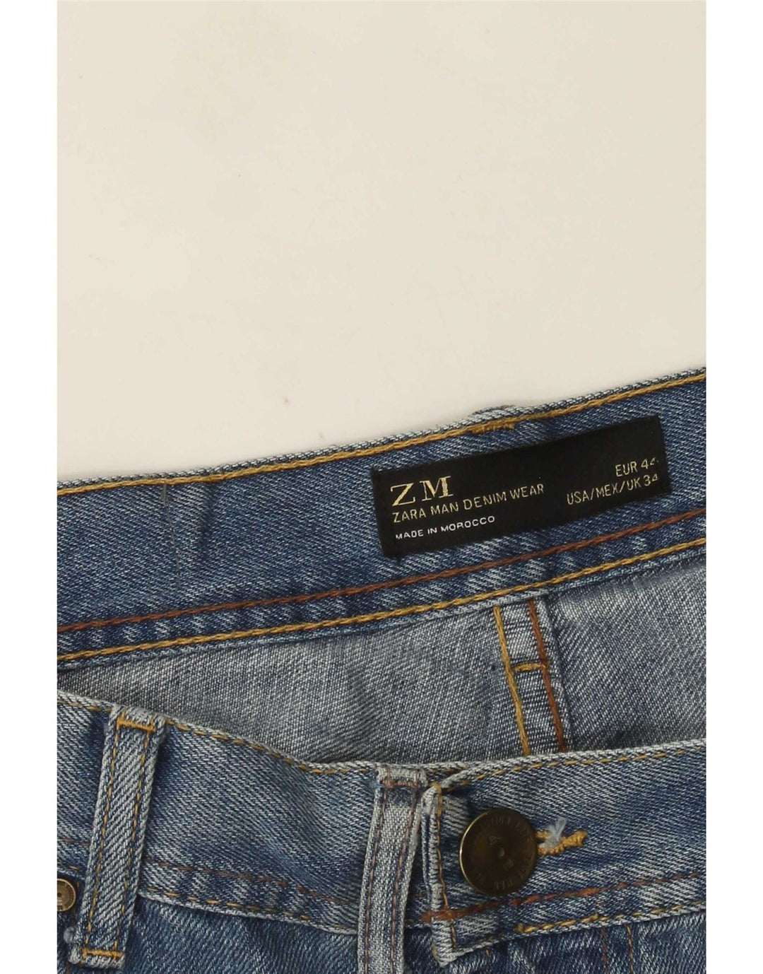Zara Jean droit pour homme EU 34 Large W34 L31 Bleu