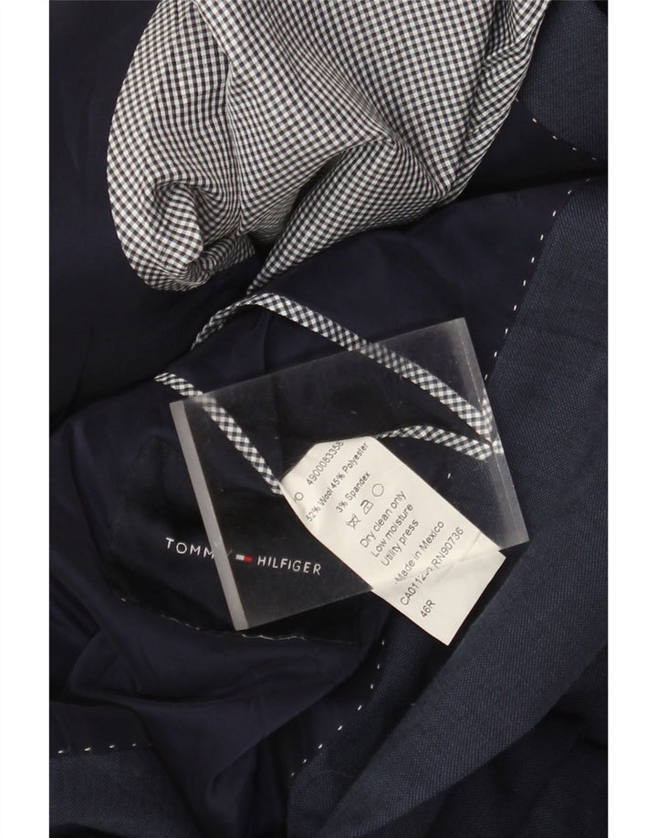 Tommy Hilfiger Veste Blazer 2 Boutons Homme UK 46 3XL Bleu Marine Laine