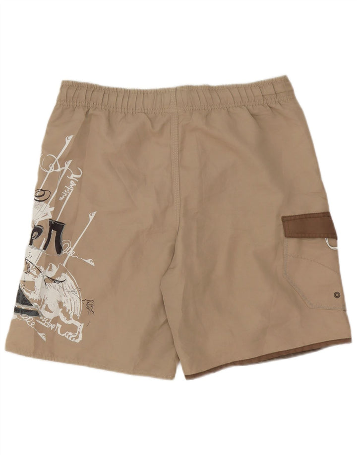 Quiksilver Short de bain graphique homme petit polyester beige