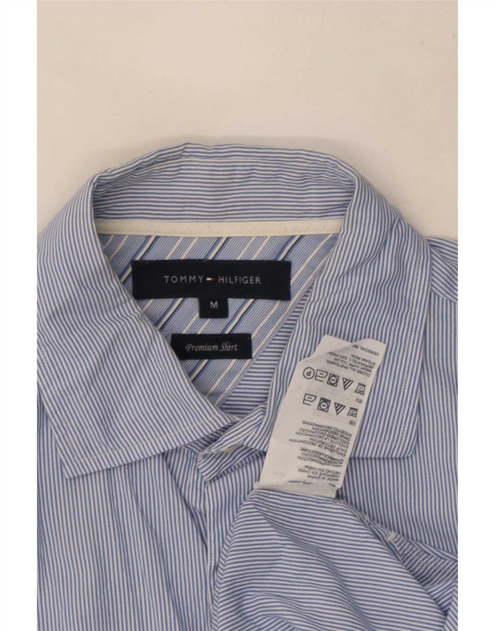 Chemise pour hommes Tommy Hilfiger, rayures fines bleu moyen en coton