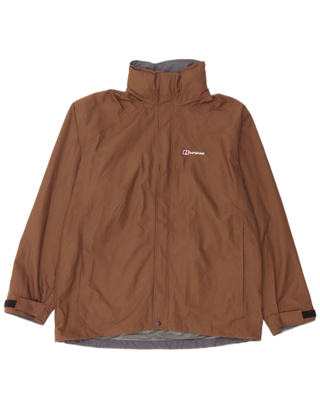 Berghaus Veste de pluie à capuche pour femme UK 16 Large Marron Nylon