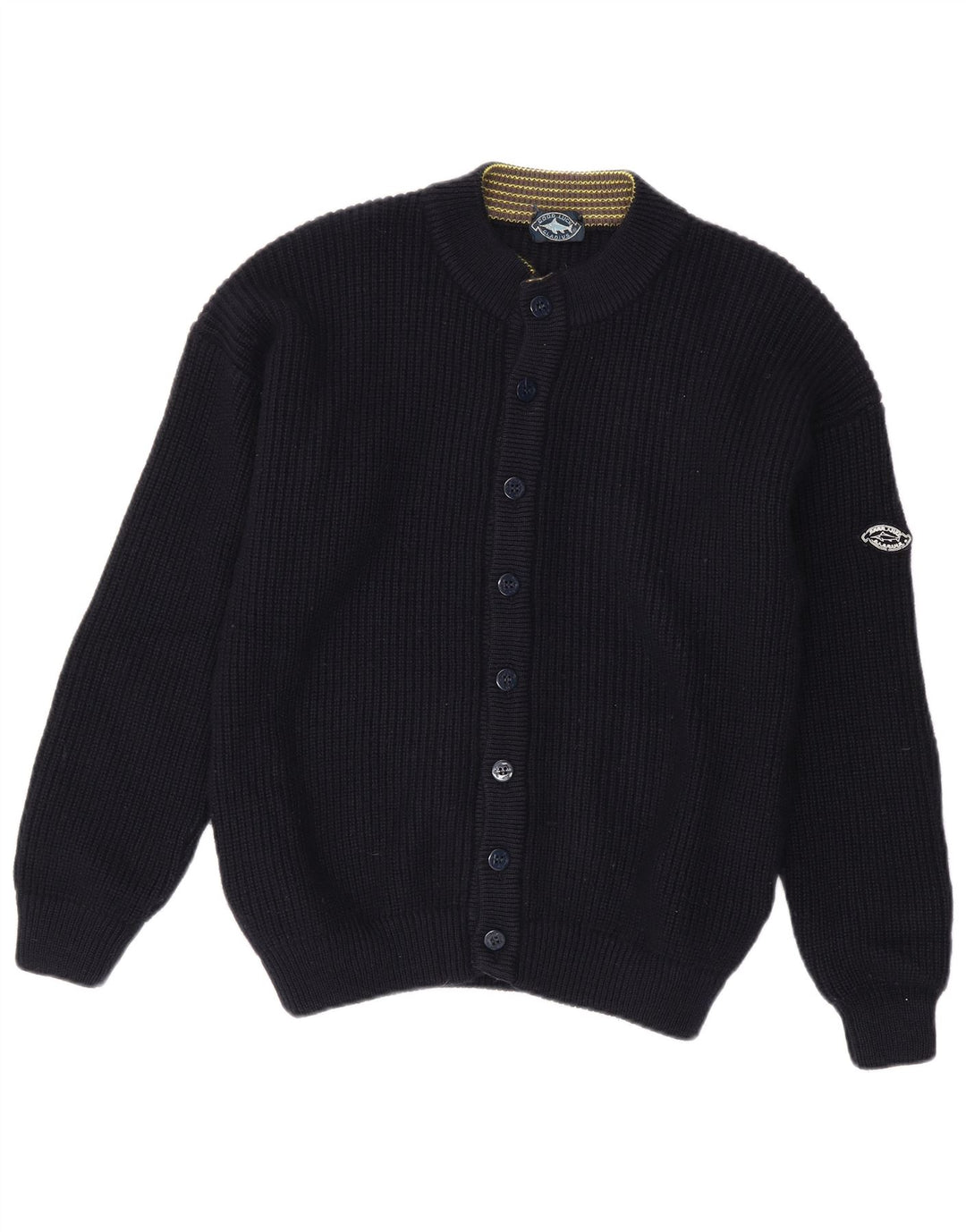 Good Luck Pull Cardigan Homme Laine Bleu Marine Moyen