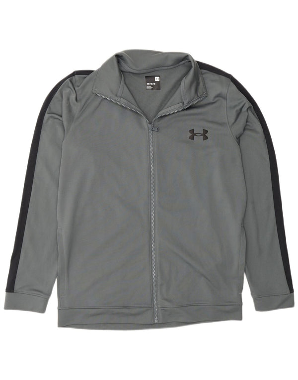 Under Armour Veste de Survêtement Regular Fit Homme Gris Moyen Colourblock