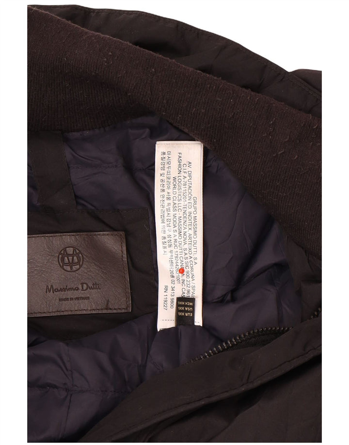 Massimo Dutti Manteau rembourré pour homme UK 44 2XL Noir Polyester