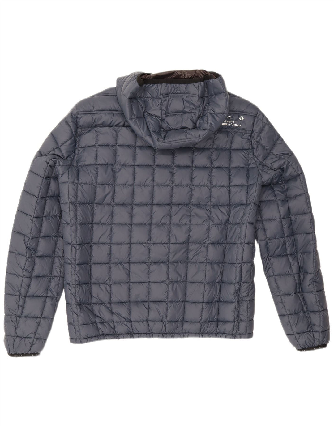 Replay Veste matelassée à capuche pour femme UK 16 Large Bleu Marine Polyamide