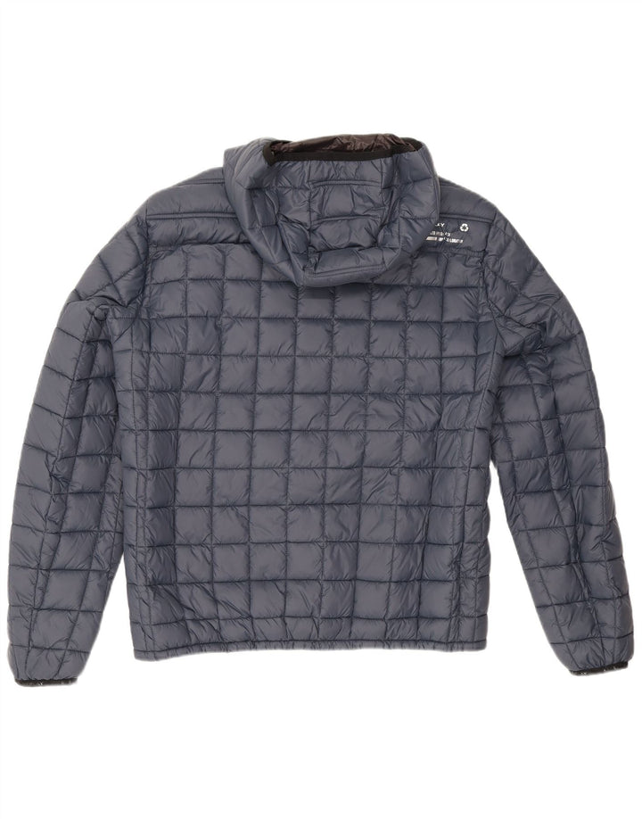 Replay Veste matelassée à capuche pour femme UK 16 Large Bleu Marine Polyamide