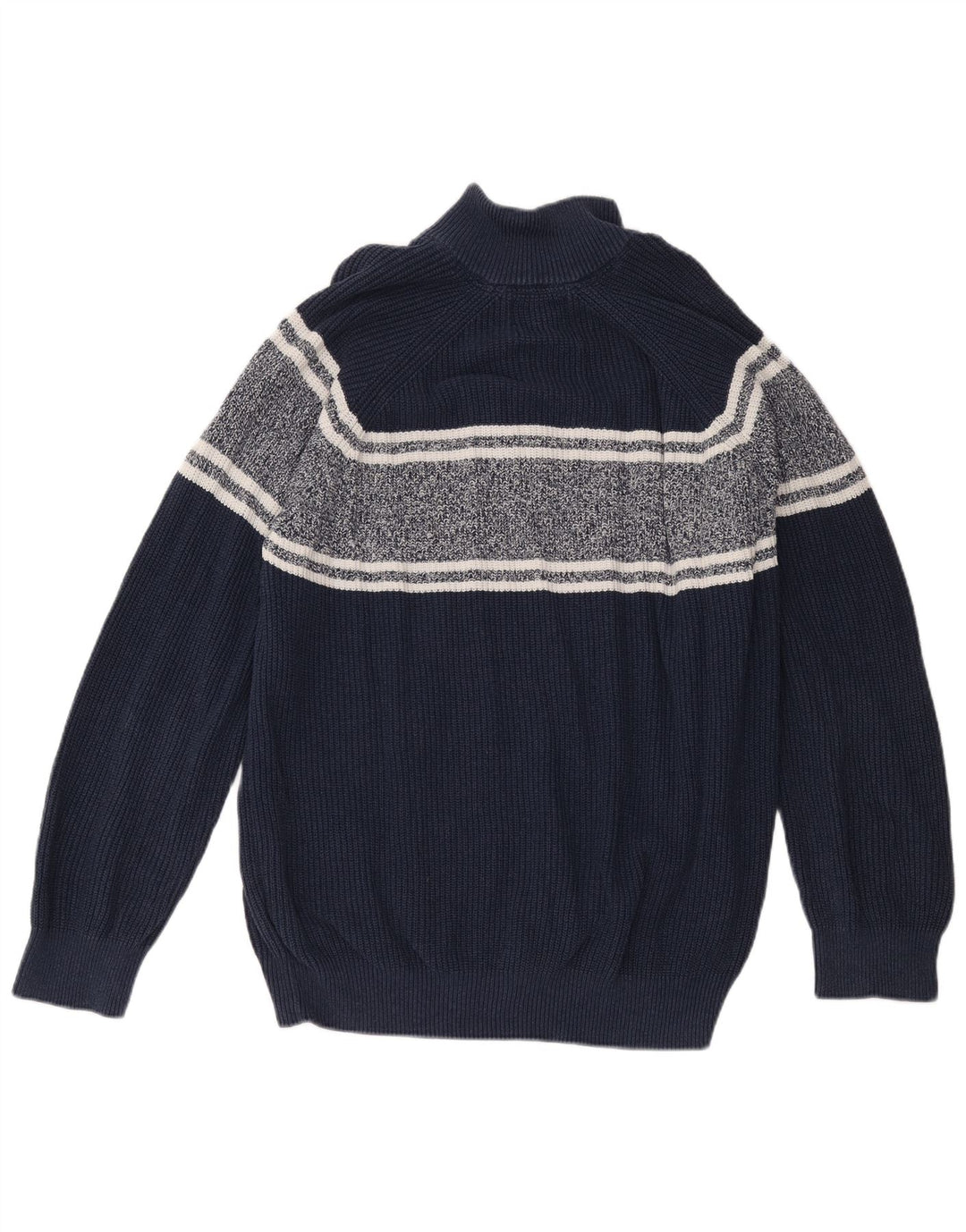 Pull pour hommes Marks & Spencer à col boutonné 2XL Couleur Bleu Marine en bloc de couleur