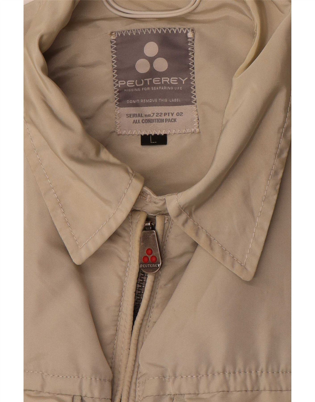 PEUTEREY Veste utilitaire pour homme UK 40 Large Beige