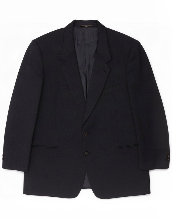 Valentino Veste blazer 2 boutons pour homme IT 56 3XL Laine vierge bleu marine