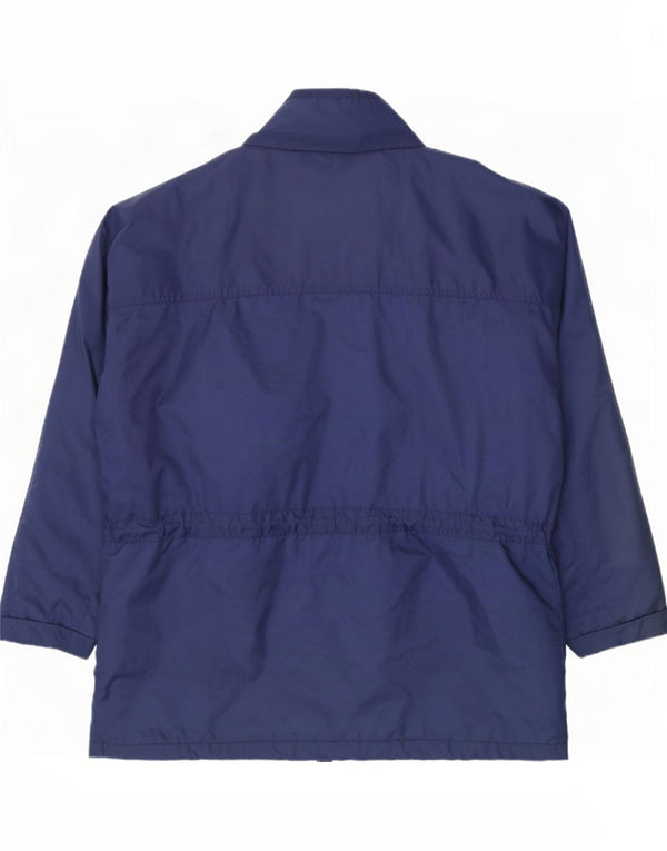 Fila Veste coupe-vent à capuche pour homme UK 40 Large Bleu marine Nylon