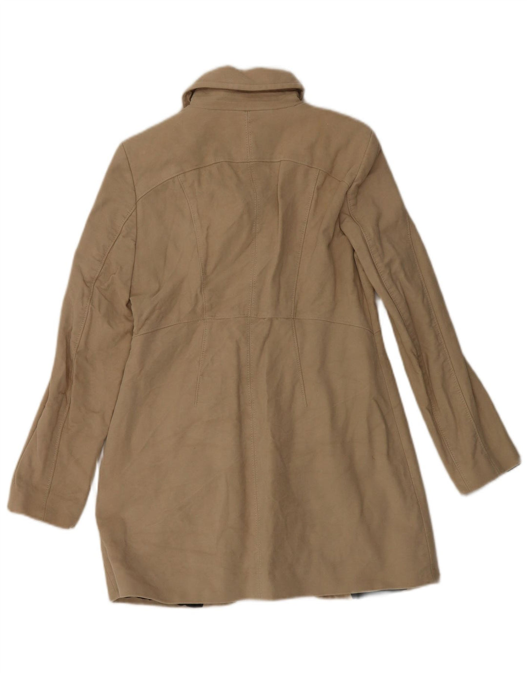 Zara Femme Pardessus UK 14 Grand Coton Beige