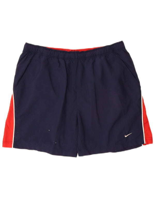 NIKE Short de sport pour homme XL Bleu marine Colourblock
