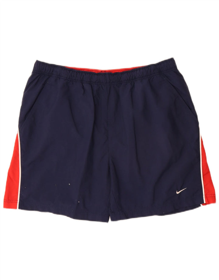 NIKE Short de sport pour homme XL Bleu marine Colourblock