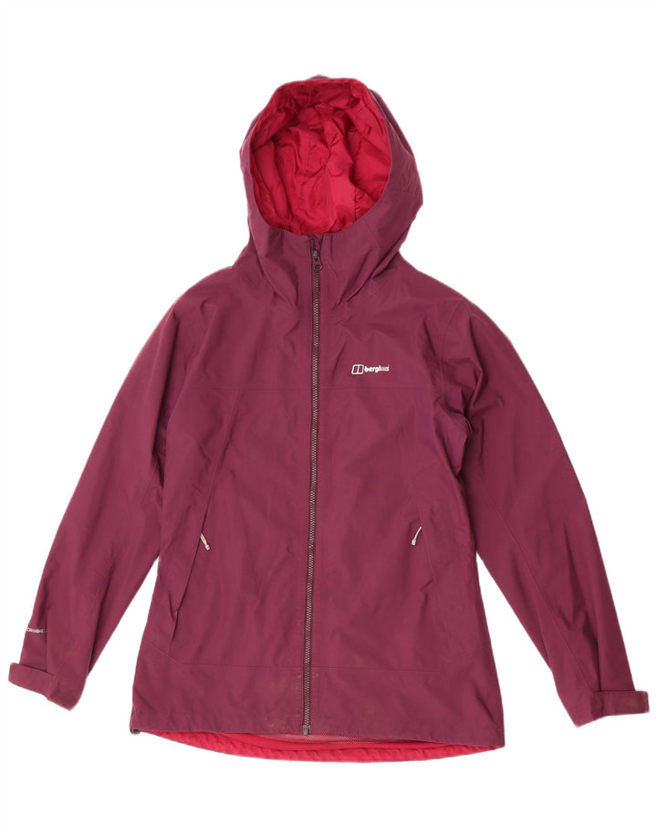 Berghaus Veste de pluie à capuche pour femme UK 12 Medium Bordeaux Polyamide