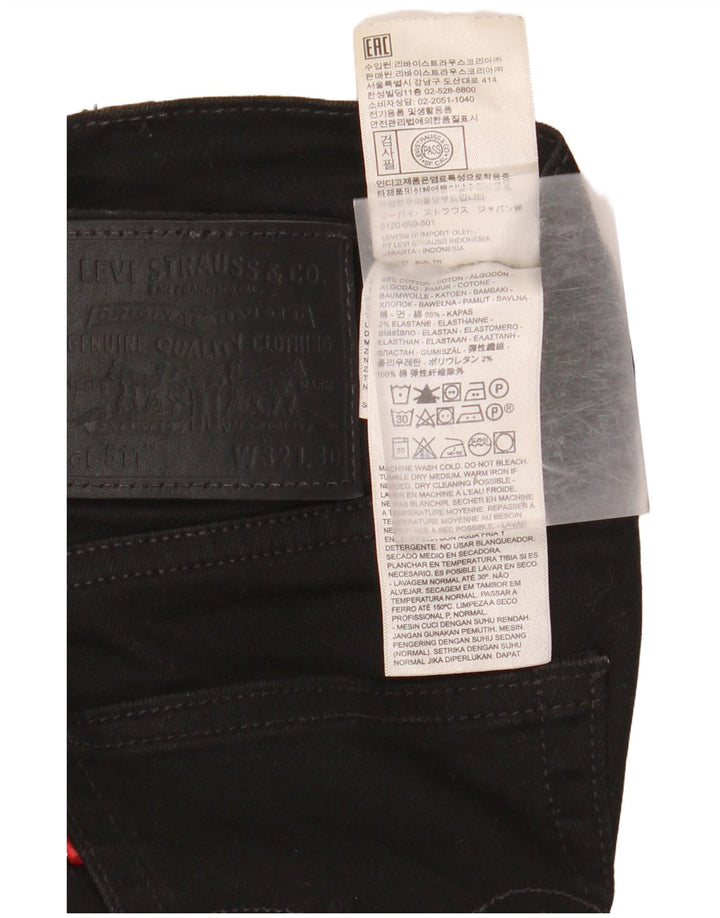 LEVI'S Jean Slim 511 Homme W32 L30 Noir Coton