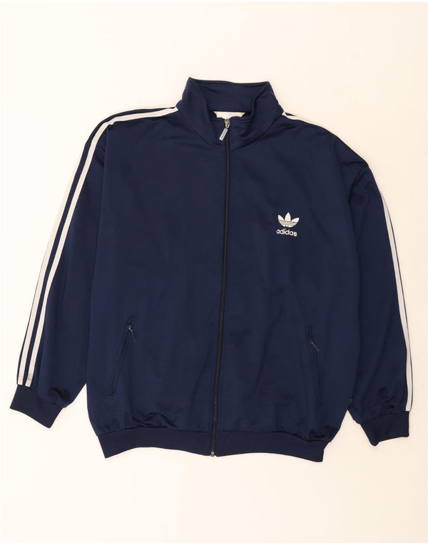 Adidas Veste de survêtement pour homme UK 44/46 Large Bleu marine Polyester