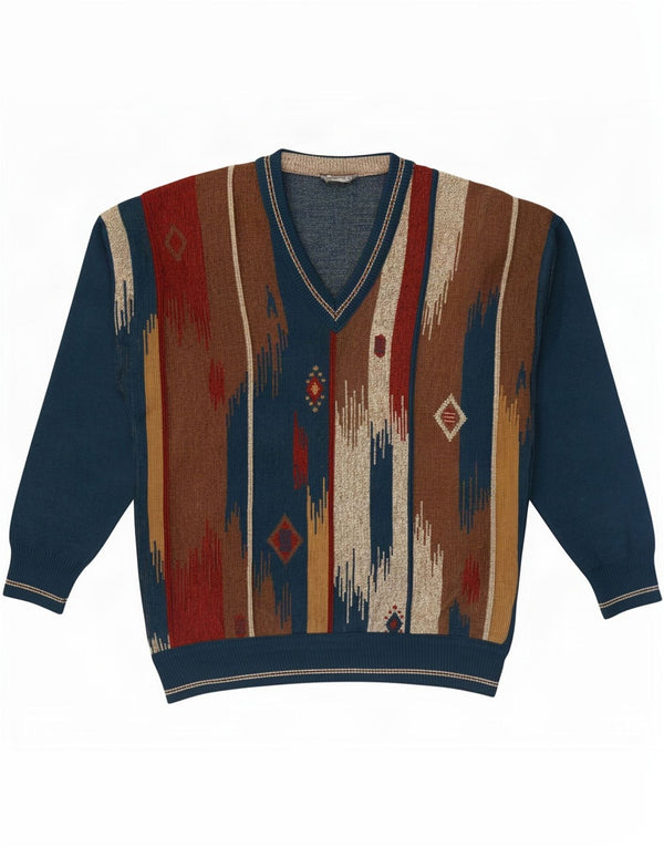 Pierre Sangan Pull Col V Homme IT 50 Medium Multicolore