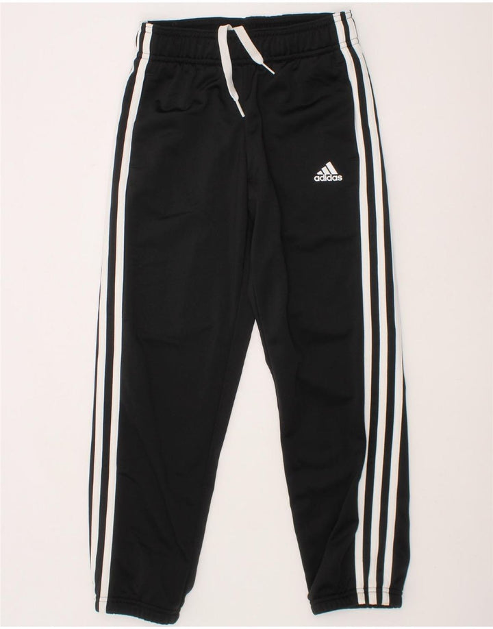 ADIDAS Boys Tracksuit Trousers Joggers 7-8 Years Black Polyester Vintage Adidas and Second-Hand Adidas from Messina Hembry 