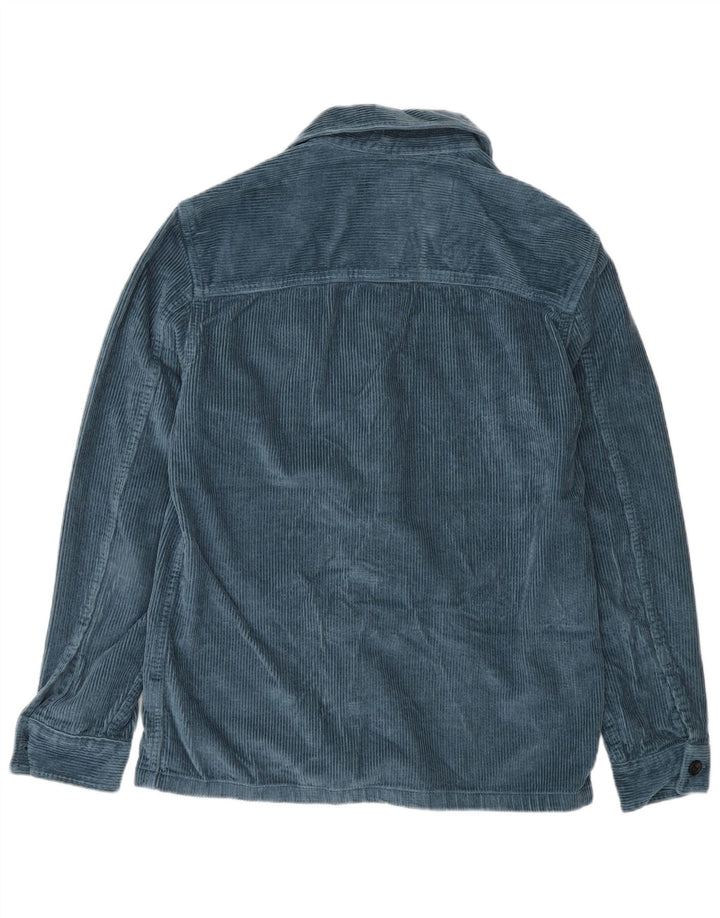Marks & Spencer Chemise surchemise en velours côtelé pour homme Petit coton bleu