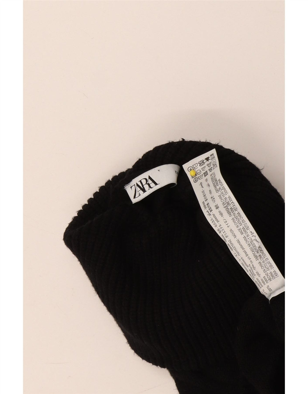 Zara Femme Haut Court Col Roulé UK 10 Petit Viscose Noir