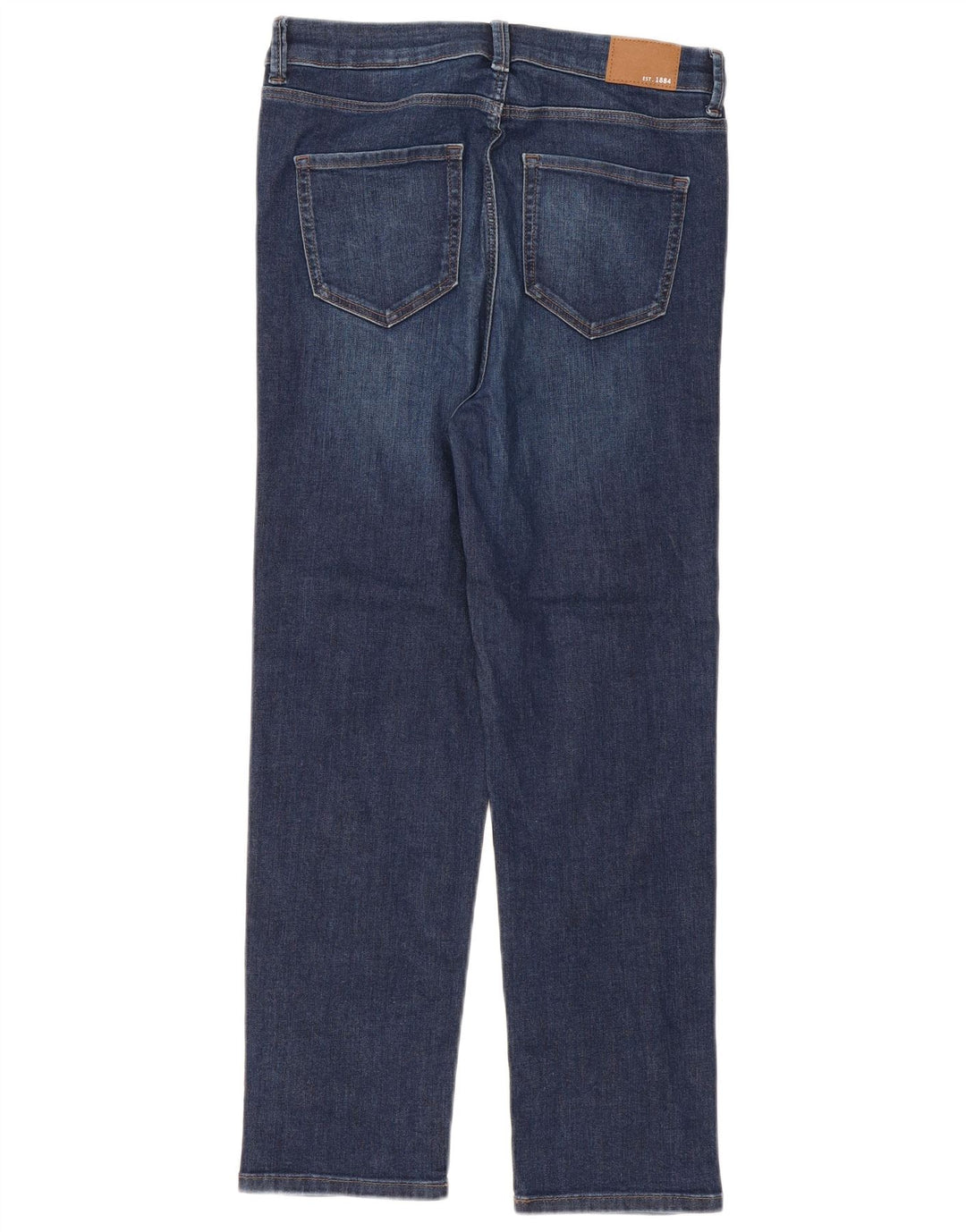 Marks & Spencer Jean droit The Harper pour femme UK 12 Medium W30 L27 Bleu