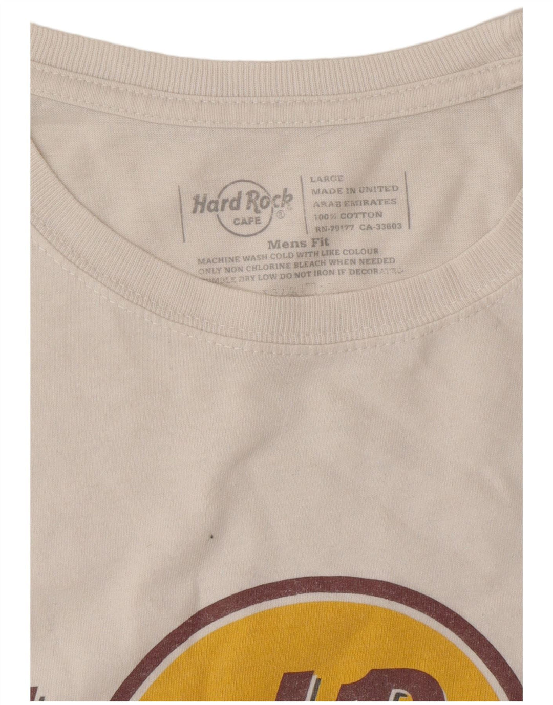 HARD ROCK CAFE T-shirt graphique Venice pour hommes, grand coton blanc