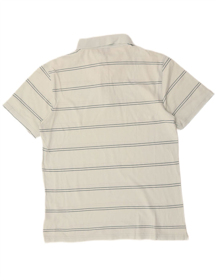 ASICS Polo Homme Coton Rayé Blanc Moyen